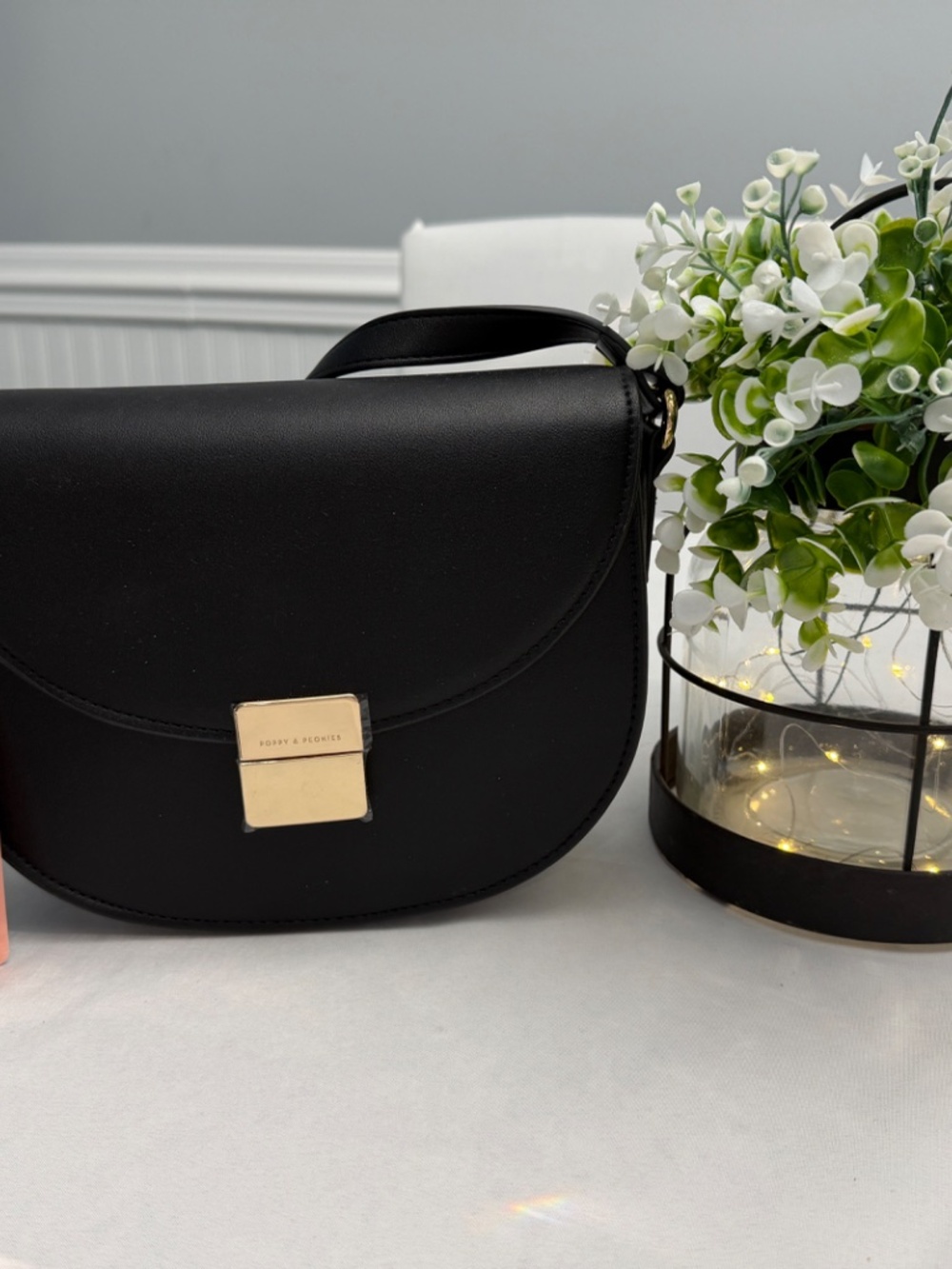 Poppy & Peonies Icon Crossbody Black - Picture 2 of 5